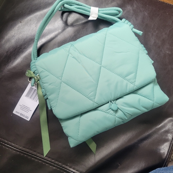 Vera Bradley Handbags - Vera Bradley Cross Body Aqua Blue Green Quilted Adjustable Strap NWT